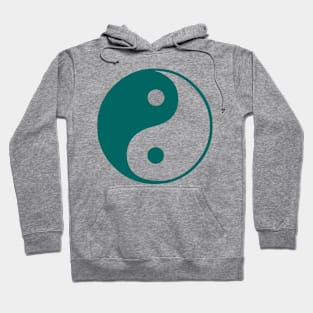 Teal yin yang design Hoodie